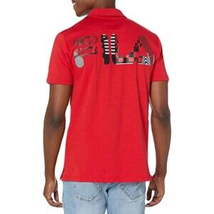 NEW Fila Mens Size Small Valentino Rossi Academy Red Polo Shirt VR46 Riders